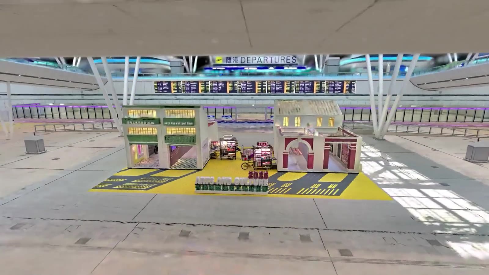 After: the new pop-up shop, regenerated in the 3D model